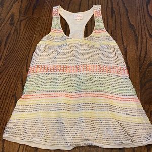 Parker beaded racer back tank top
